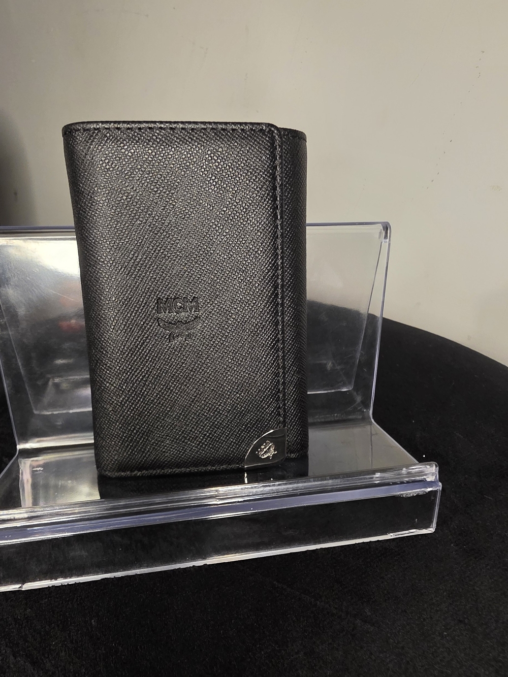 MCM Unisex Black Card & Key Holder Authentic 🔥🖤🔐